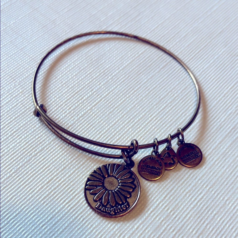 Alex and Ani Gold Daisy Charm Bracelet